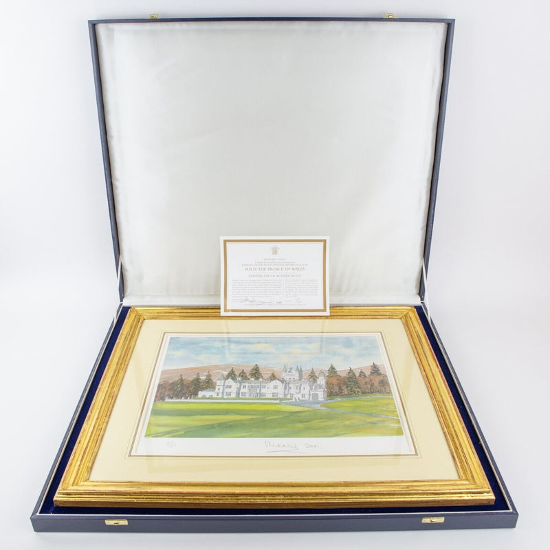 KING CHARLES III / PRINCE OF WALES 'BALMORAL CASTLE' SIGNED LIMITED EDITION PRINT 89/100