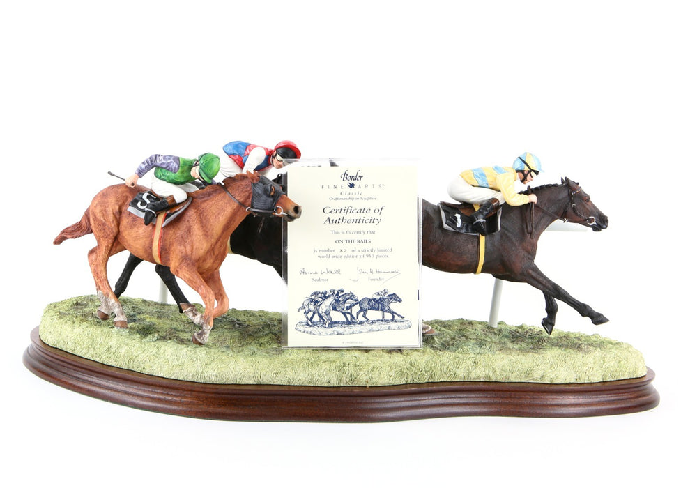 BORDER FINE ARTS 'ON THE RAILS' LIMITED EDITION FIGURE MODEL B0655 37/950 & COA