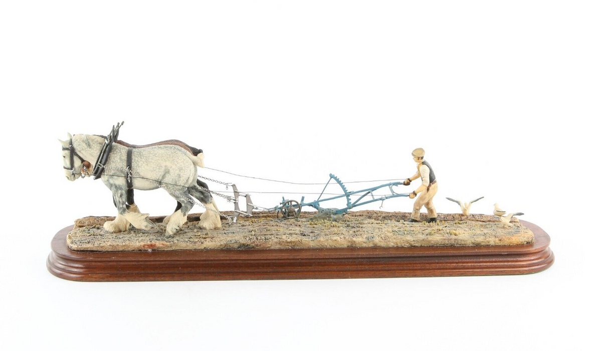 BORDER FINE ARTS 'FELLING THE FURROW' FIGURE MODEL TABLEAU L57 347/500 & COA