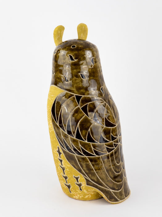 ROSEMARY WREN, OXSHOTT POTTERY - OWL, LARGE STUDIO ART FIGURE MODEL, SIGNED