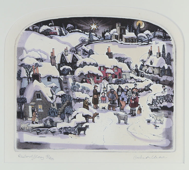 GRAHAM CLARKE, 'REALM OF GLORY', LIMITED EDITION ETCHING PRINT 161/400, SIGNED