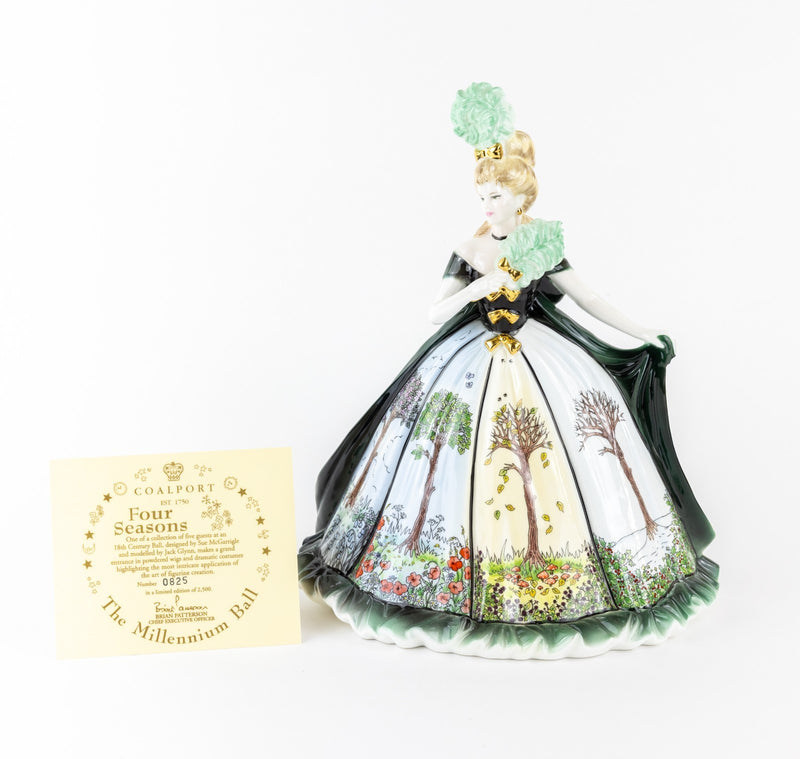 COALPORT 'FOUR SEASONS' LIMITED EDITION MILLENNIUM BALL FIGURE MODEL & COA