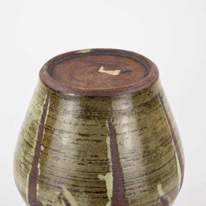 ROSEMARY WREN, OXSHOTT POTTERY - STUDIO ART STONEWARE BALUSTER VASE, SIGNED