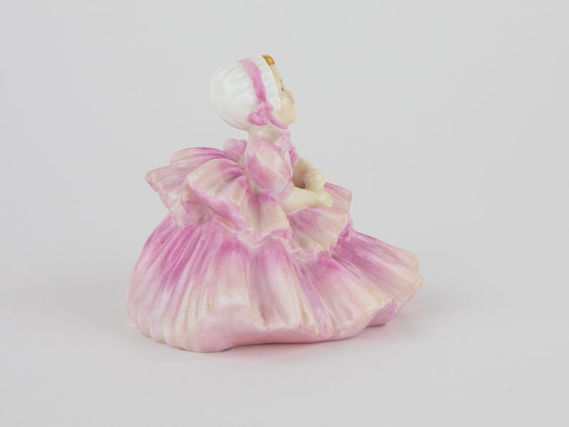ROYAL DOULTON 'ROSEBUD' LESLIE HARRADINE GIRL IN PINK DRESS FIGURE MODEL HN1580