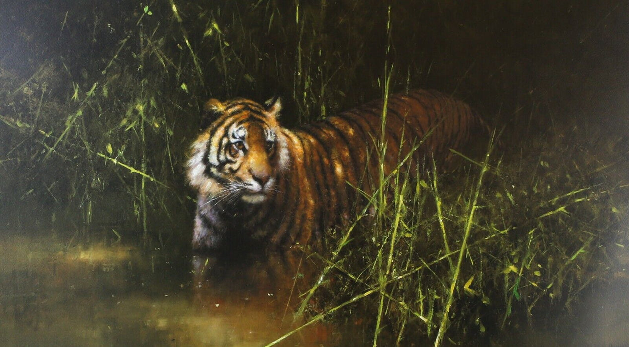 DAVID SHEPHERD 'INTO SUNLIGHT THERE CAME A TIGER' LIMITED EDITION PRINT, SIGNED