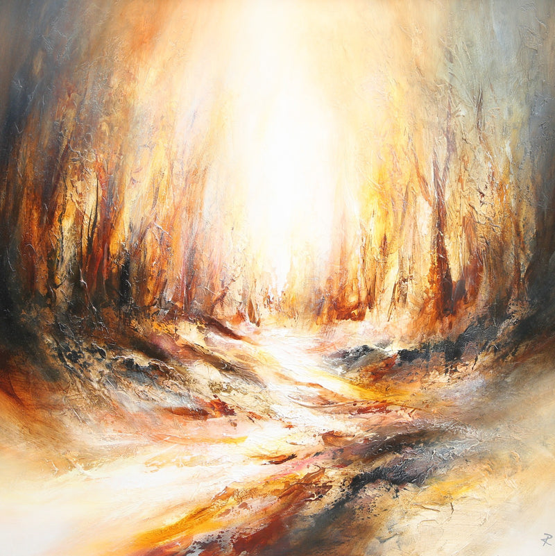 CHRIS & STEVE ROCKS, 'WOODLAND SANCTUARY', LARGE ORIGINAL OIL PAINTING, SIGNED