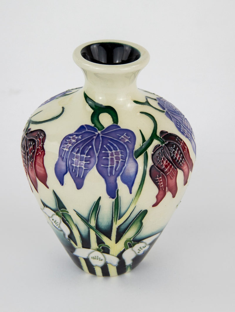 MOORCROFT POTTERY 'ALPINE MEADOW' 2004 NICOLA SLANEY VASE, BOXED