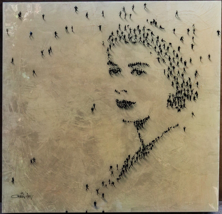 CRAIG ALAN, 'QUEEN ELIZABETH II', ERII, LARGE ORIGINAL MIXED MEDIA, SIGNED