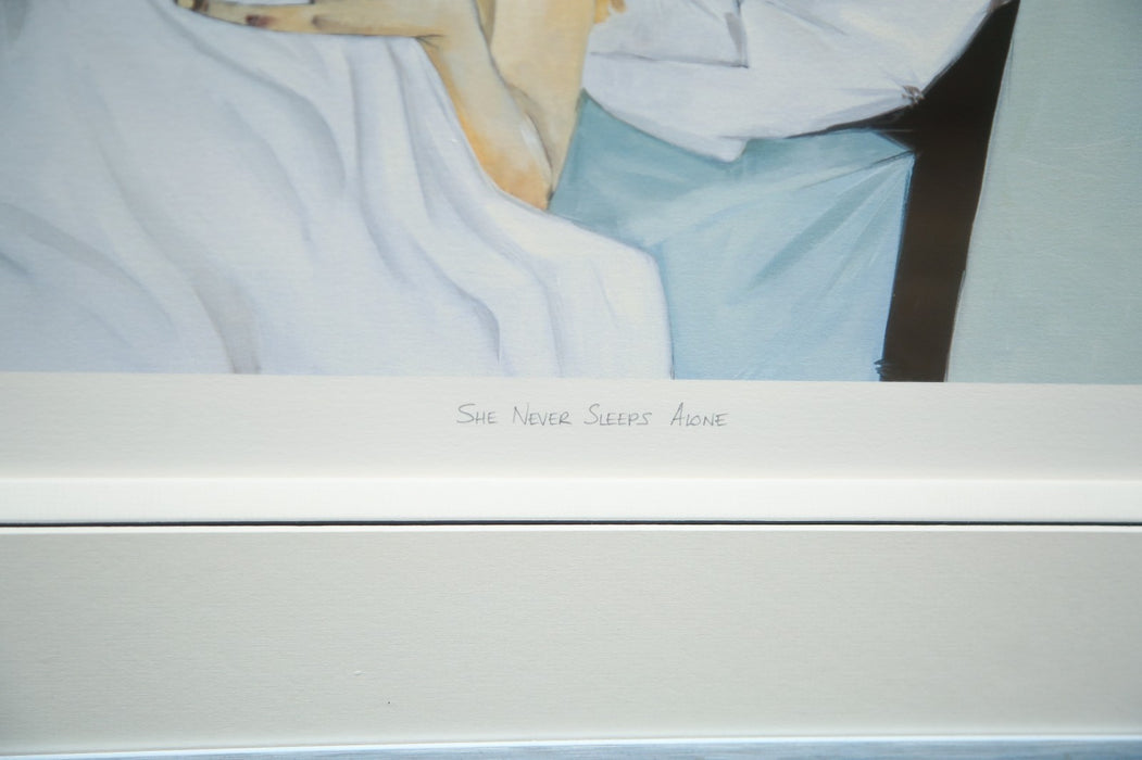 TODD WHITE, 'SHE NEVER SLEEPS ALONE', LIMITED EDITION PRINT 188/295, SIGNED
