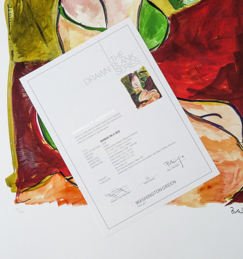 BOB DYLAN, 'WOMAN ON A BED' LIMITED EDITION DRAWN BLANK SERIES PRINT 2008 SIGNED