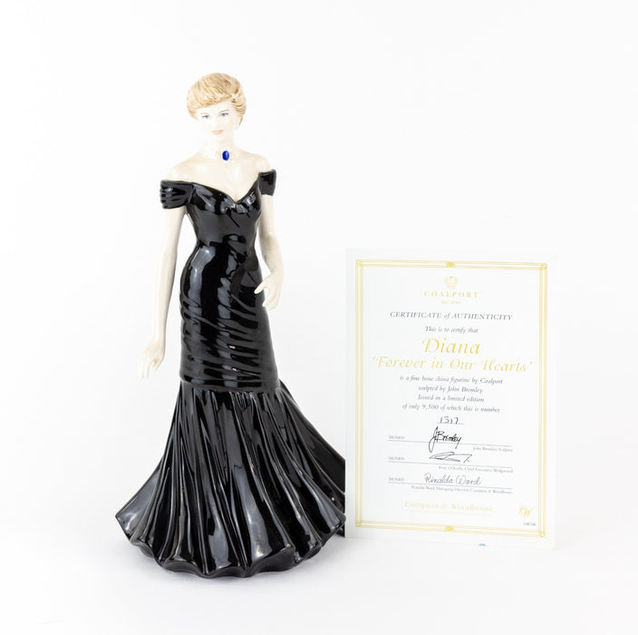 COALPORT 'DIANA - FOREVER IN OUR HEARTS ' LIMITED EDITION FIGURE CW726 & COA