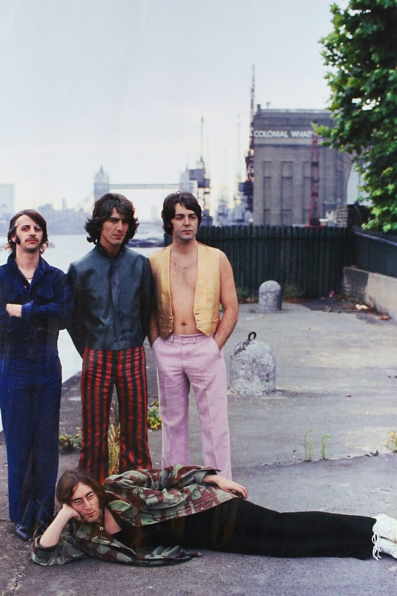 TOM MURRAY, 'DOCKSIDE THEN I', LIMITED EDITION BEATLES PRINT 73/195 SIGNED & COA