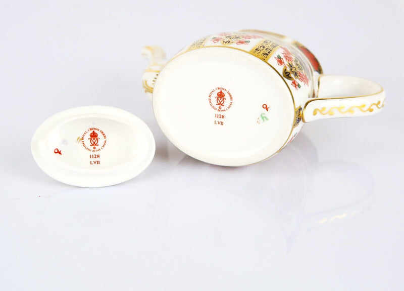 ROYAL CROWN DERBY - JAPANESE OLD IMARI 1128 MINIATURE COFFEE TEA POT
