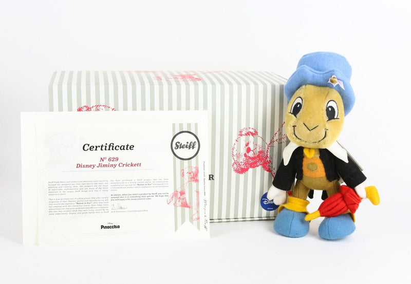 STEIFF 'JIMINY CRICKETT' LIMITED EDITION DISNEY PINOCCHIO TEDDY BEAR 355530, BOX