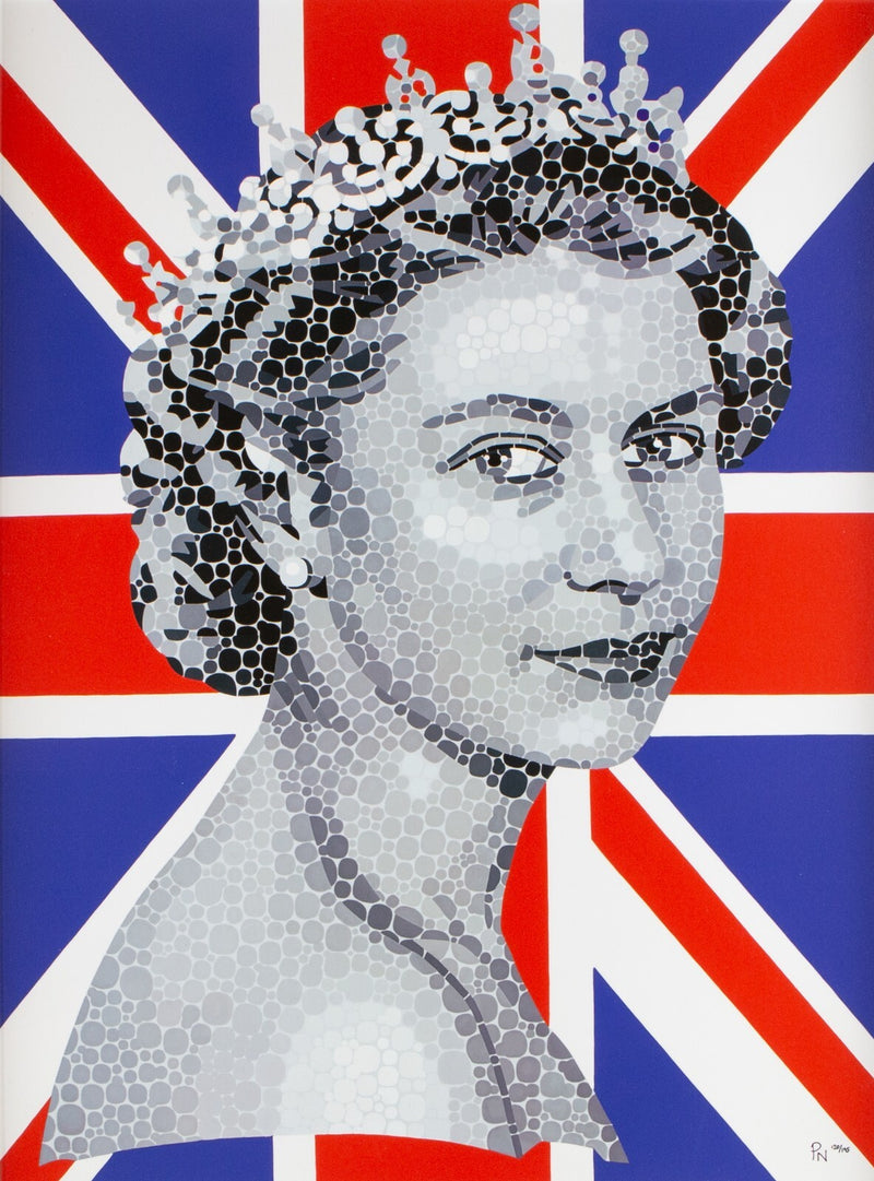 PAUL NORMANSELL, 'HAPPY AND GLORIOUS', ERII QUEEN LIMITED EDITION PRINT & COA
