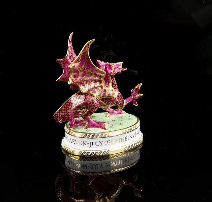 ROYAL CROWN DERBY 'WELSH DRAGON' LIMITED EDITION INVESTITURE PAPERWEIGHT FIGURE