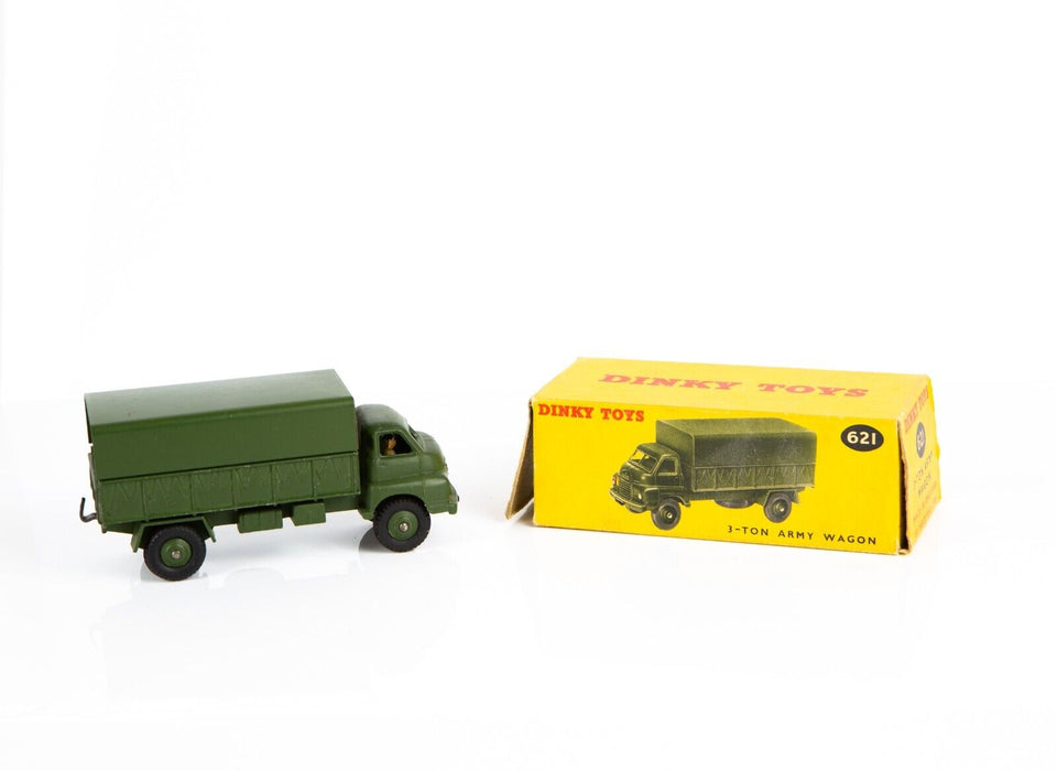DINKY TOYS '3-TON ARMY WAGON' VINTAGE DIECAST MILITARY MODEL No. 621 BOXED
