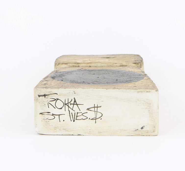 SYLVIA VALLENCE, TROIKA ST IVES - LARGE CORNWALL POTTERY DOUBLE BASE VASE SIGNED