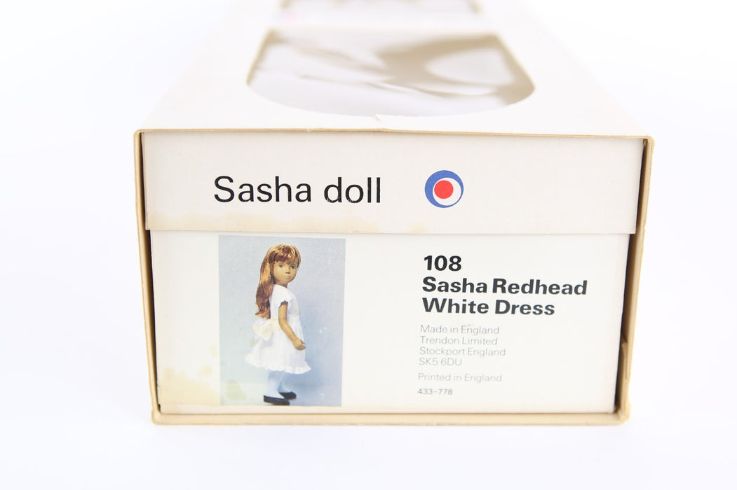 TRENDON SASHA DOLL - REDHEAD WHITE DRESS GIRL 108 433-778, BOXED