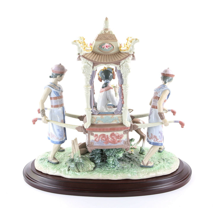 LLADRO 'IN THE EMPEROR'S FOREST' 1858 LARGE ORIENTAL FIGURE 87/1000, BOXED & COA