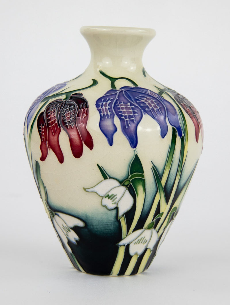 MOORCROFT POTTERY 'ALPINE MEADOW' 2004 NICOLA SLANEY VASE, BOXED