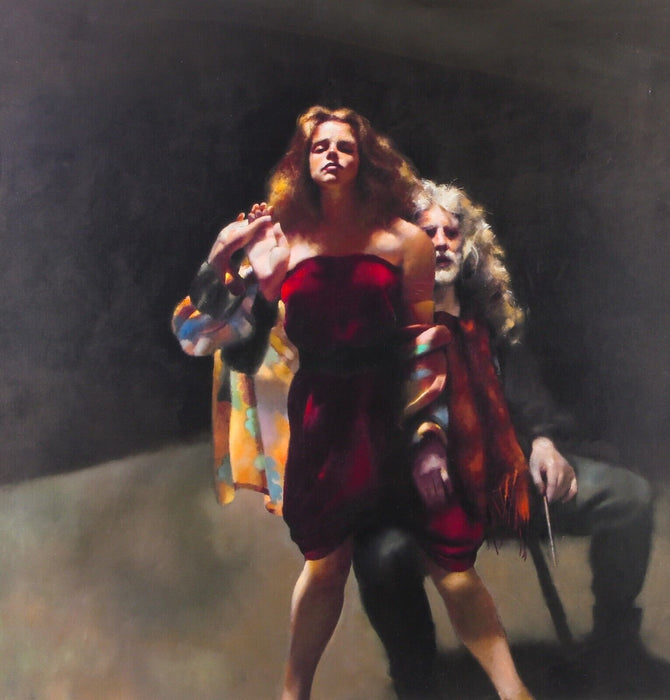 ROBERT LENKIEWICZ 'PAINTER WITH JANINE PECORNI' LIMITED EDITION PRINT 5/15 & COA