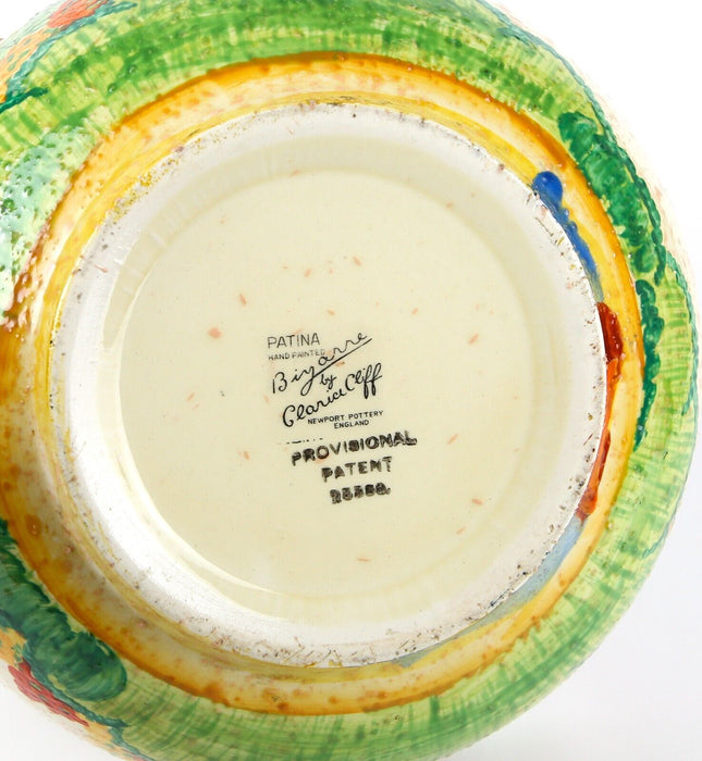 CLARICE CLIFF PATINA COUNTRY ART DECO NEWPORT POTTERY TEXTURED BOWL PATENT 23386
