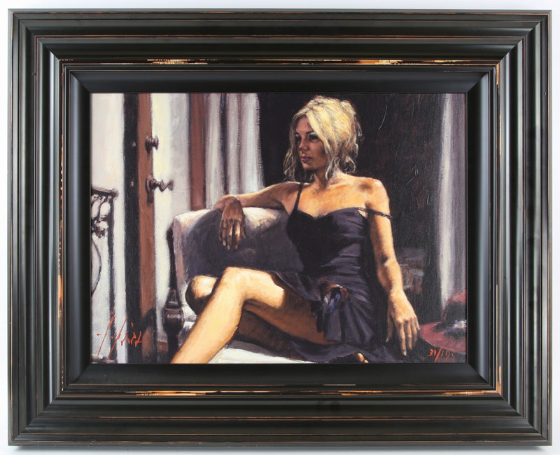 FABIAN PEREZ, 'THE RED HAT', LIMITED EDITION CANVAS PRINT 31/195 & COA