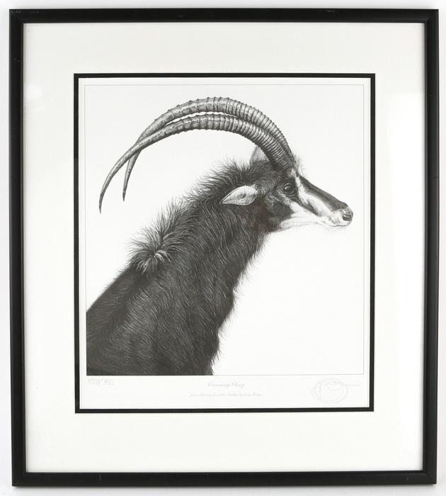 GARY HODGES 'CROWNING GLORY, ANTELOPE' LIMITED EDITION PRINT 103/750, SIGNED