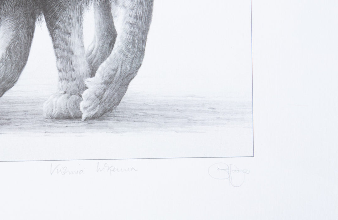 GARY HODGES 'GEORGE ADAMSON WITH BOY AND CHRISTIAN' SIGNED LIMITED EDITION PRINT