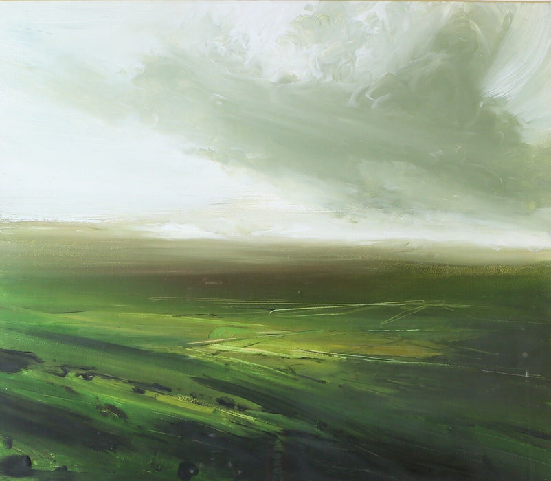 JAMES NAUGHTON 'GREEN VALE' ORIGINAL OIL LANDSCAPE PAINTING, SIGNED