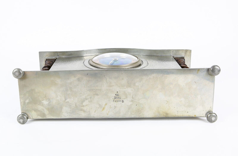 LIBERTY & Co. - TUDRIC PEWTER MANTEL CLOCK TIMEPIECE ENAMEL DIAL No. 01126B