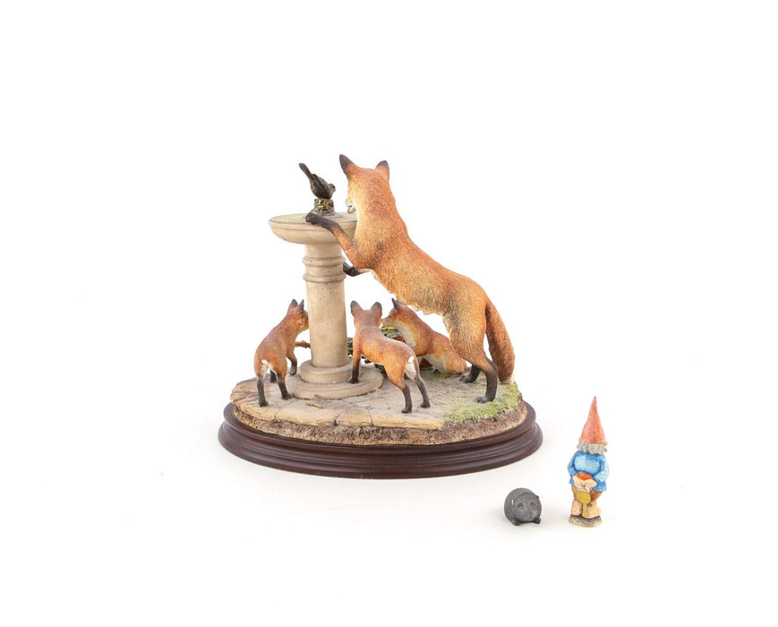 BORDER FINE ARTS 'SCENTING FUN' FOXES FIGURE MODEL TABLEAU B1261 BOXED & COA