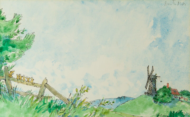 QUENTIN BLAKE, MOUSE TROUBLE, ORIGINAL WATERCOLOUR & INK ARTWORK, SIGNED