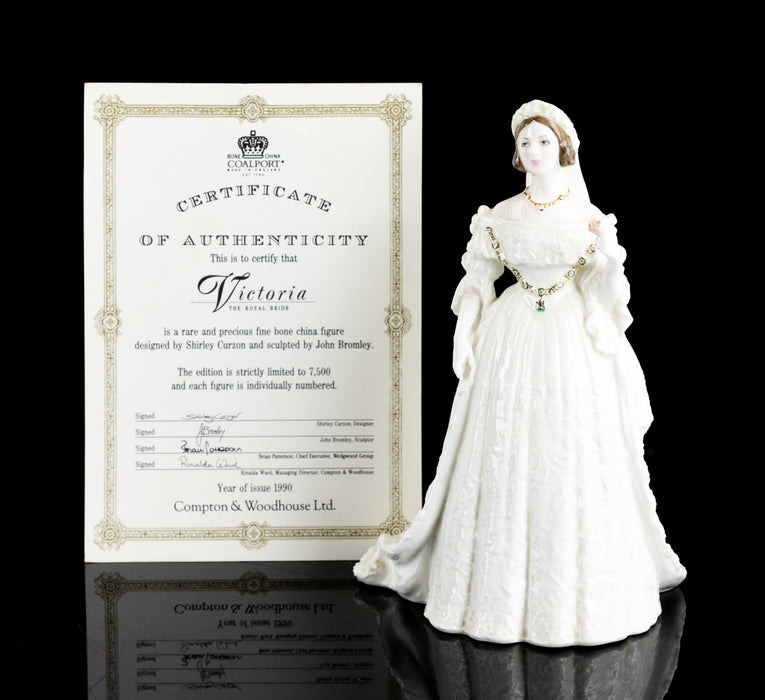 COALPORT 'VICTORIA - THE ROYAL BRIDE' LIMITED EDITION FIGURE MODEL & COA