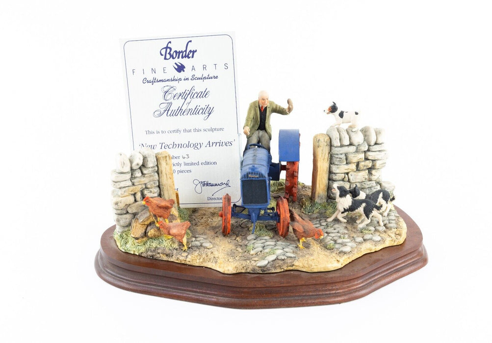 BORDER FINE ARTS 'NEW TECHNOLOGY ARRIVES' LIMITED EDITION FIGURE MODEL BOX & COA