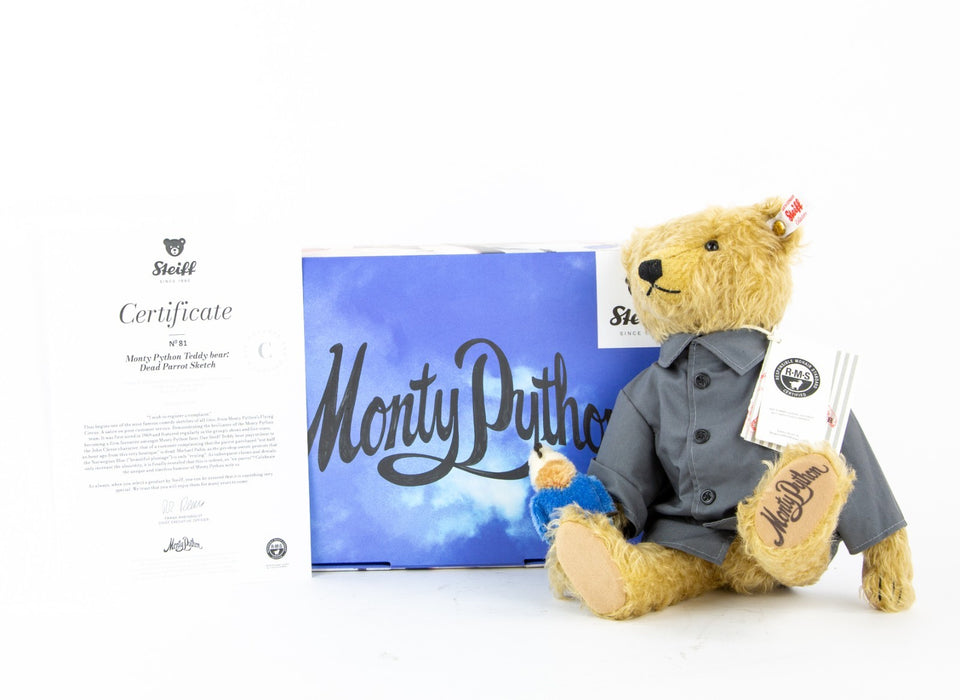 STEIFF 'DEAD PARROT SKETCH' MONTY PYTHON LIMITED EDITION TEDDY BEAR 691522 BOXED