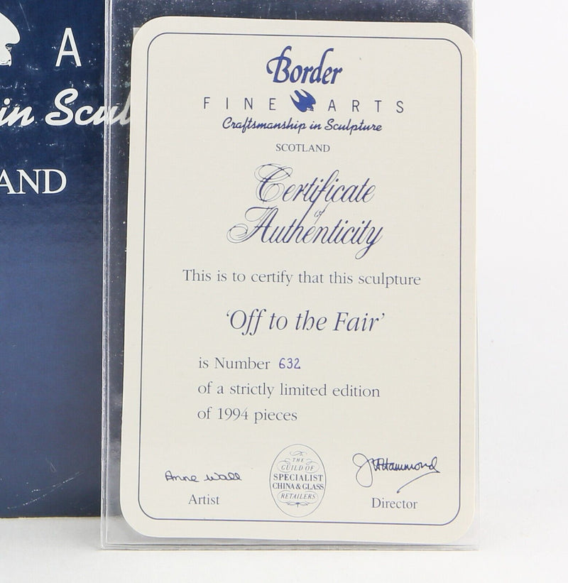 BORDER FINE ARTS 'OFF TO THE FAIR' FIGURE MODEL TABLEAU EG6 932/1994, BOXED COA