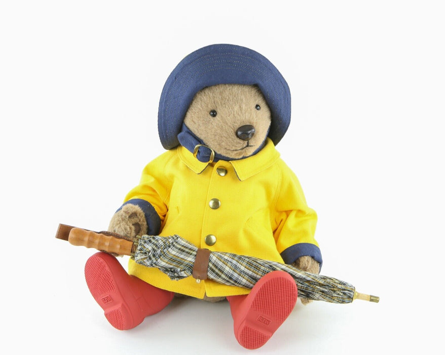 R JOHN WRIGHT - 'RAINY DAY PADDINGTON' LIMITED EDITION TEDDY BEAR, BOXED & COA