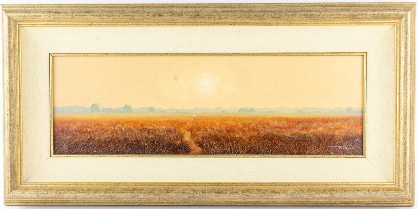 LAWRENCE COULSON, FIGURE IN CORNFIELD AT DAYBREAK, ORIGINAL OIL PAINTING, SIGNED