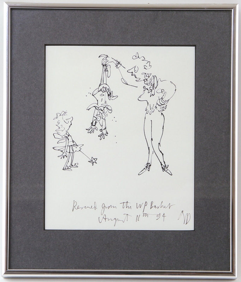 QUENTIN BLAKE - IN TROUBLE, 1994 ORIGINAL PEN & INK ARTWORK ILLUSTRATION, SIGNED