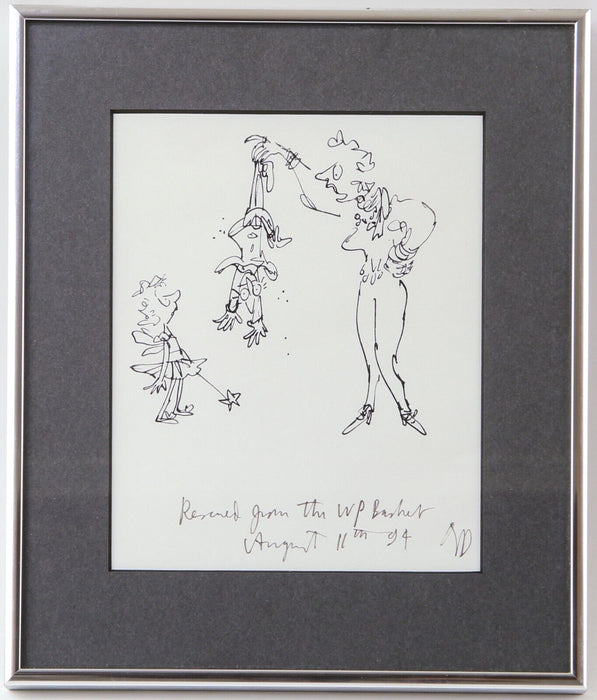 QUENTIN BLAKE - IN TROUBLE, 1994 ORIGINAL PEN & INK ARTWORK ILLUSTRATION, SIGNED