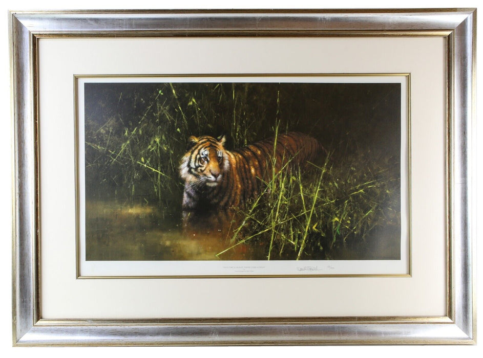 DAVID SHEPHERD 'INTO SUNLIGHT THERE CAME A TIGER' LIMITED EDITION PRINT, SIGNED