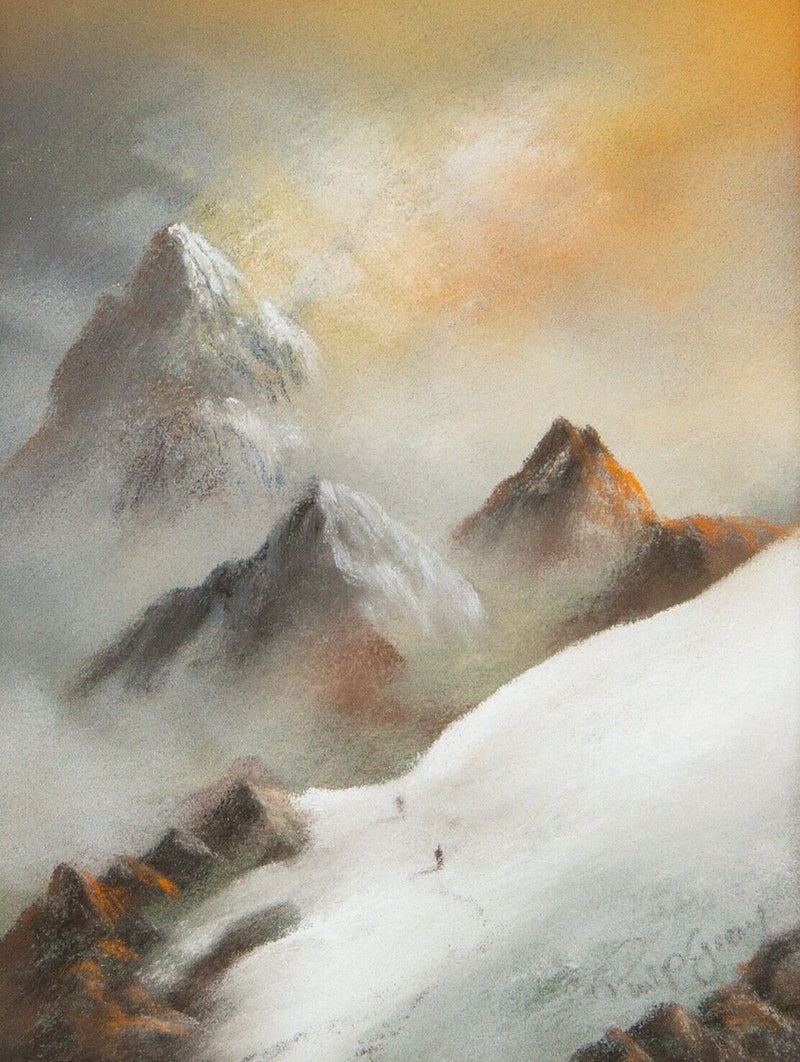 PHILIP GRAY, 'MOUNTAIN VIEW', LANDSCAPE SCENE STUDY, ORIGINAL PASTEL, SIGNED