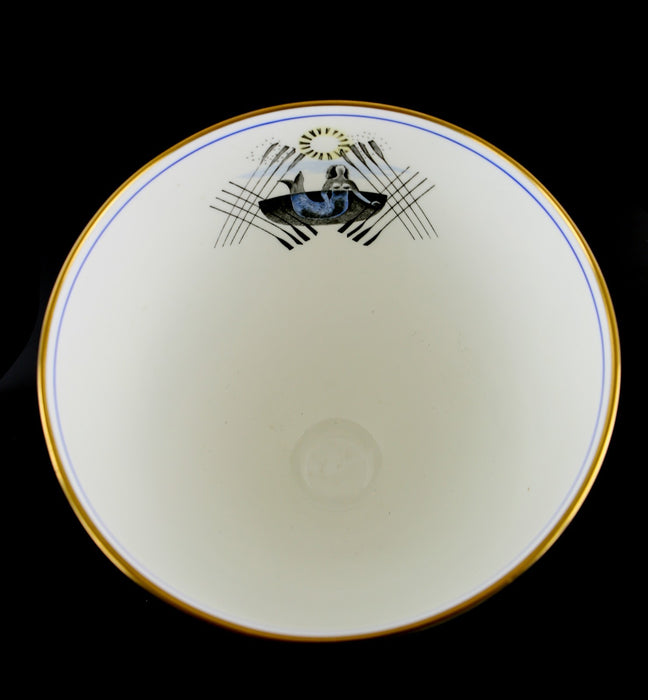 ERIC RAVILIOUS, WEDGWOOD 'BOAT RACE' LARGE GOBLET VASE 30/250, BOXED & COA