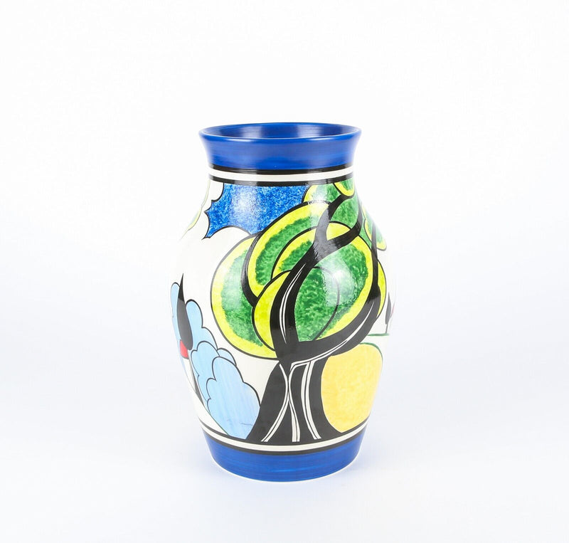 CLARICE CLIFF BY WEDGWOOD 'MAY AVENUE' LIMITED EDITION BIZARRE ISIS VASE, BOXED