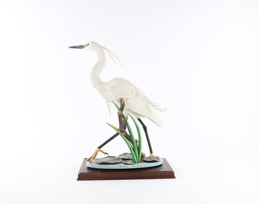 BORDER FINE ARTS 'LITTLE EGRET' BIRD FIGURE MODEL TABLEAU B0586 69/500 BOXED COA