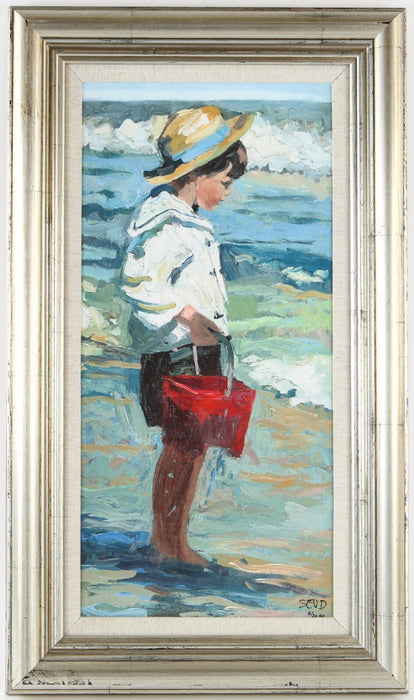 SHERREE VALENTINE DAINES 'BEACH COMBING' LIMITED EDITION CANVAS PRINT & COA