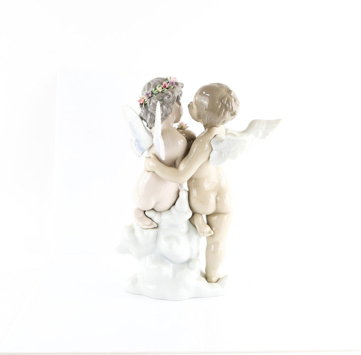 LLADRO 'HEAVEN AND EARTH' CHERUB CHILDREN LARGE FIGURE MODEL 1824, BOXED & COA