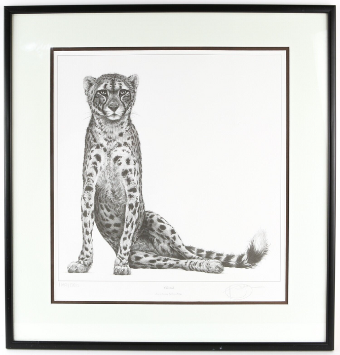 GARY HODGES 'CHEETAH' LIMITED EDITION WILDLIFE ANIMAL PRINT 1149/1250, SIGNED